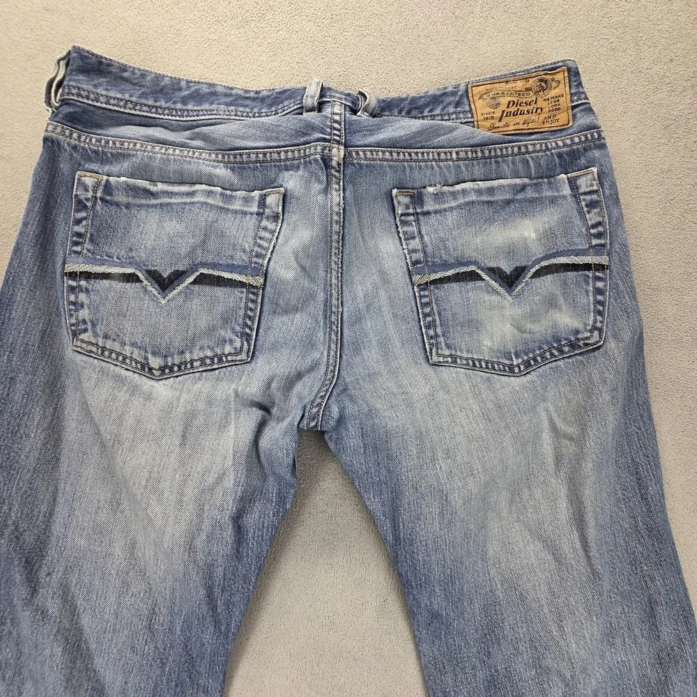 Diesel Jeans Mens‎ 34x30 Blue Zatiny Med Wash Bootcut Button Fly 008XR